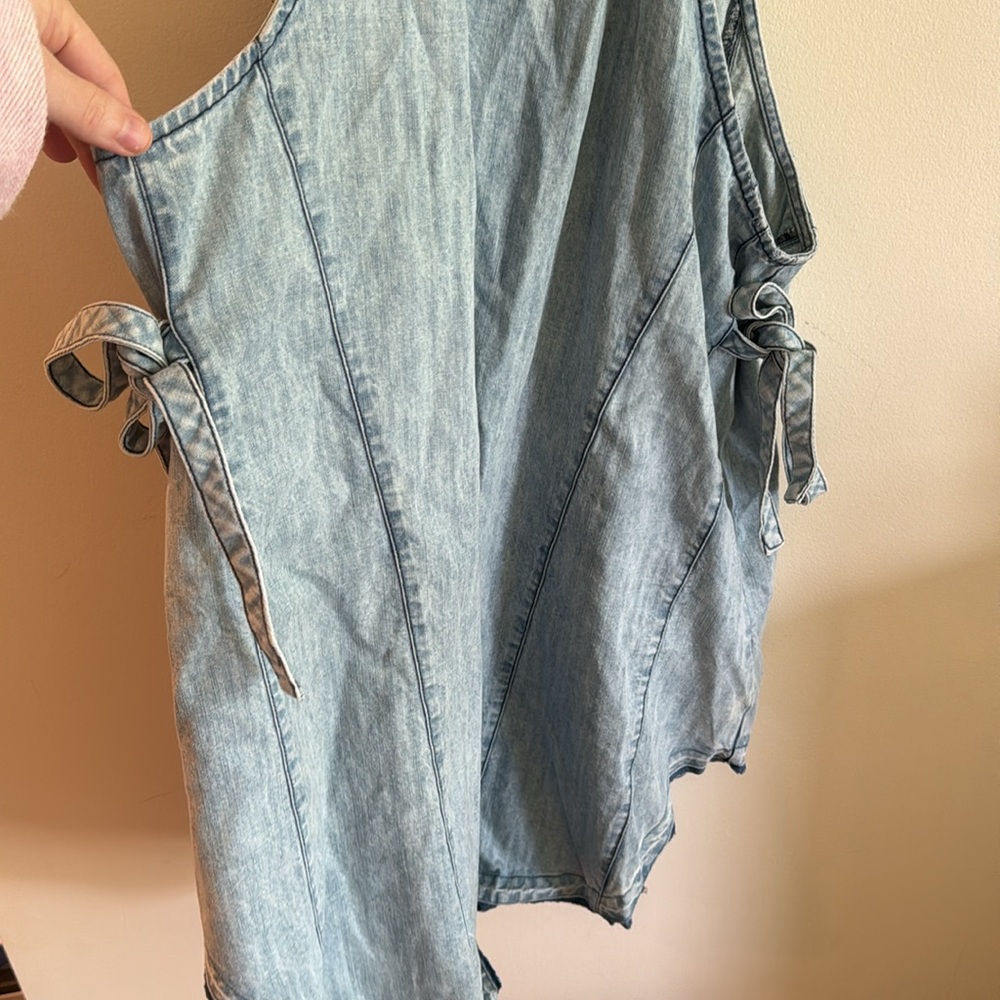 Free People $128 Isabella Denim Tunic Size Small - Picture 2 of 7